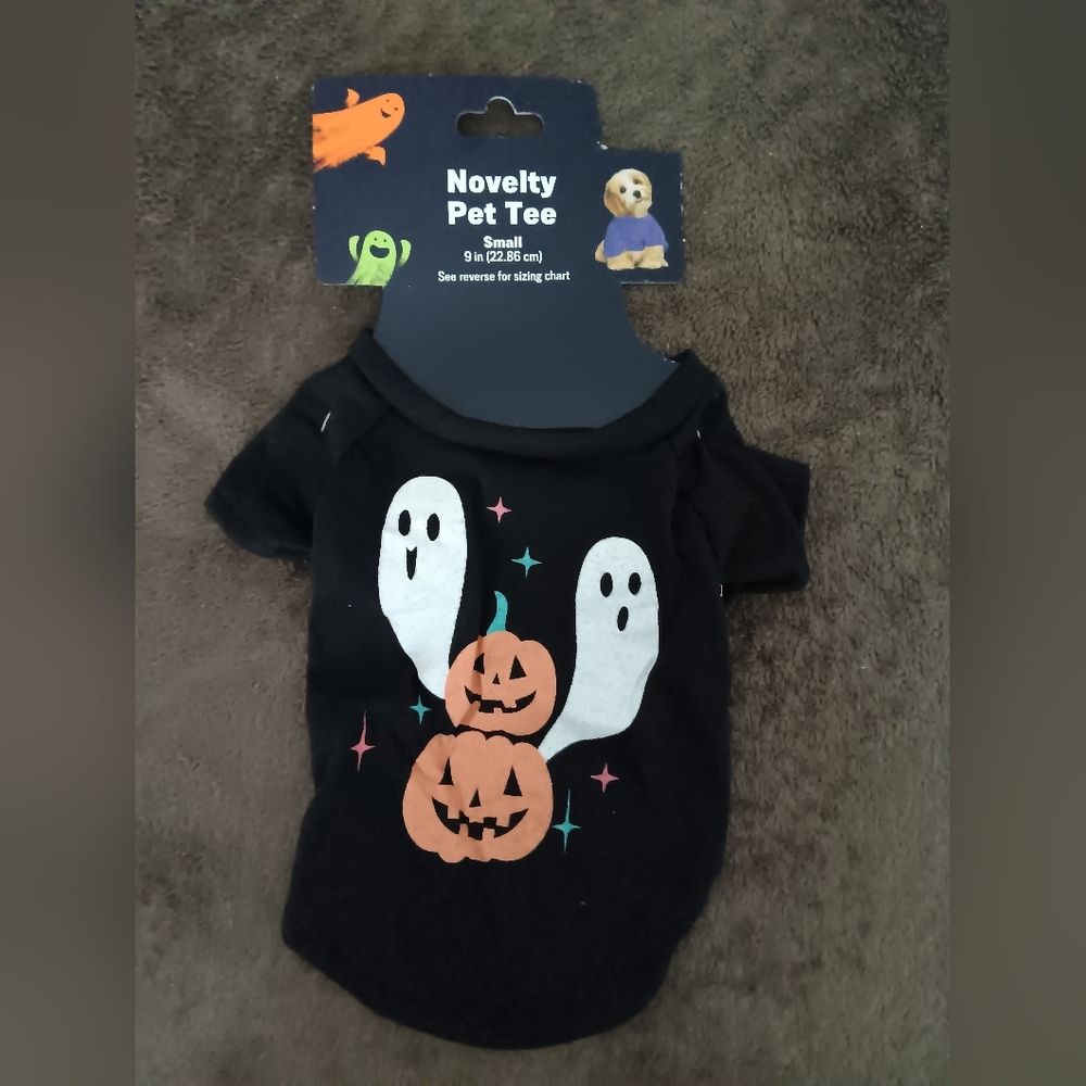 Halloween Ghost and Pumpkins Pet Costume Tee